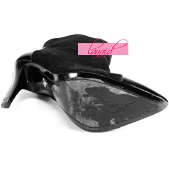 Alice + Olivia Dametrie Suede & Leather Ankle Heeled Boots Sz 6 - Picture 8 of 9